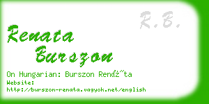 renata burszon business card